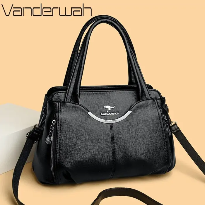 VANDERWAH nouveau Multi poche femmes Sac à main de haute qualité en cuir PU souple femme Sac à bando