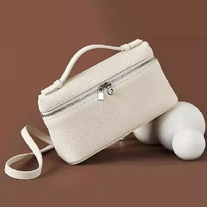 Sac à bandoulière en grain de litchi