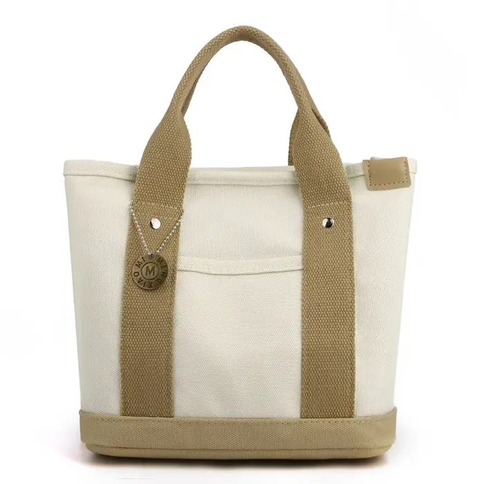 Sac fourre-tout en toile Portable de grande capacité, sac seau à Bento pour déjeuner de loisirs, sac