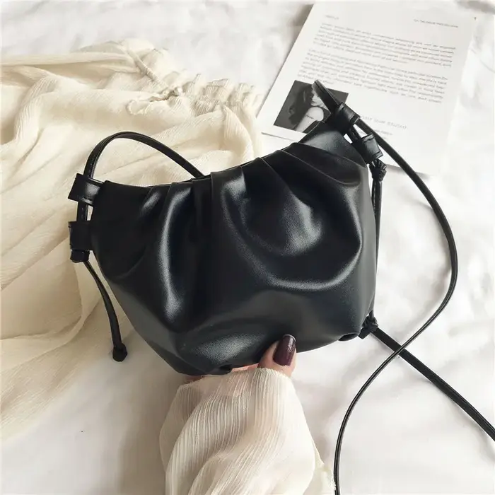 Sac à bandoulière plissé pour femme