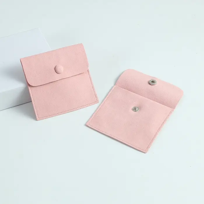 20 pochettes à boutons-pression en microfibre