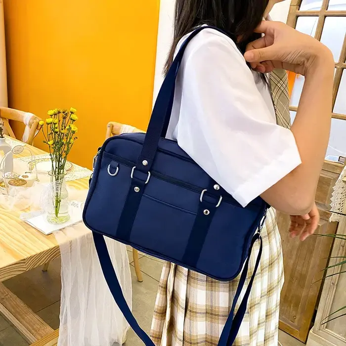 Sac à Main de Style Japonais Uniforme Rose JK pour Femme, Bagage de Grande Capacité, Fourre-Tout, Sacoche d'Ordinateur