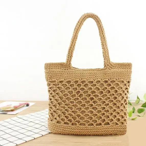 Sac à main de plage en crochet pour filles