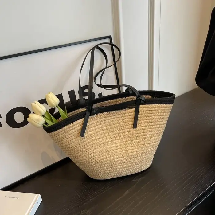 Nouveau panier de voyage tissage sac de paille femmes bandoulière plage mode sac