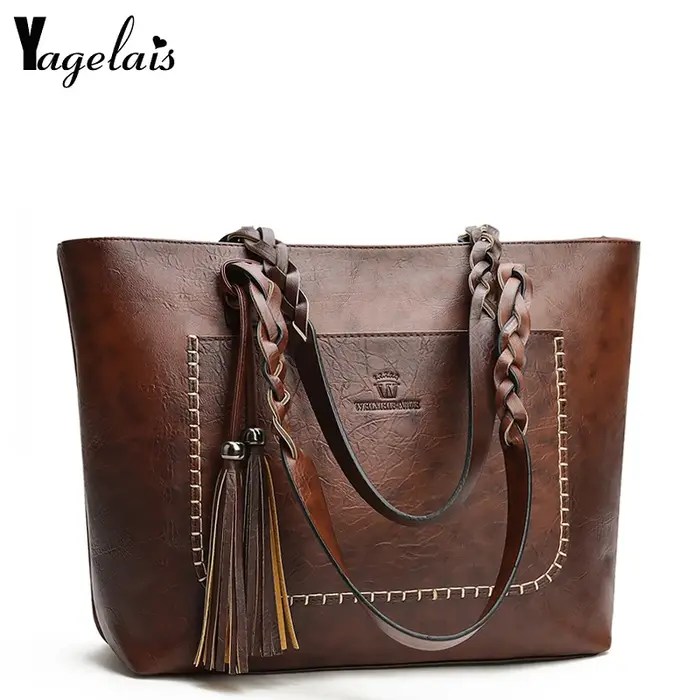 Femmes sacs de messager en cuir quotidien luxe gland