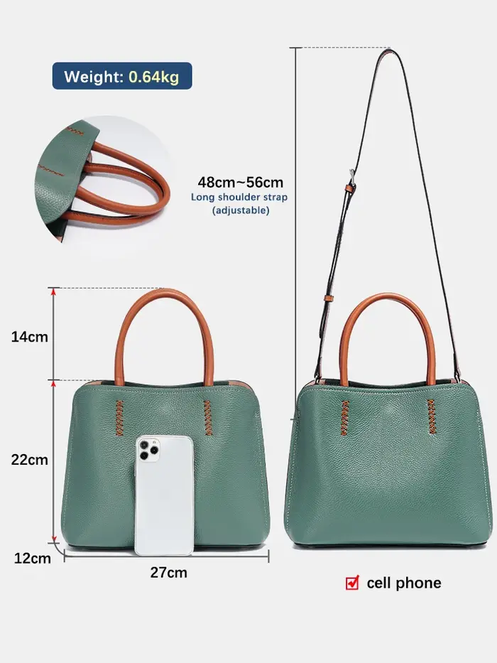 Sac Shopper Zency en Cuir Véritable pour Femme – Sac à Bandoulière Designer