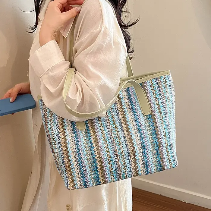 Sac fourre-tout pour femme en toile grande capacité
