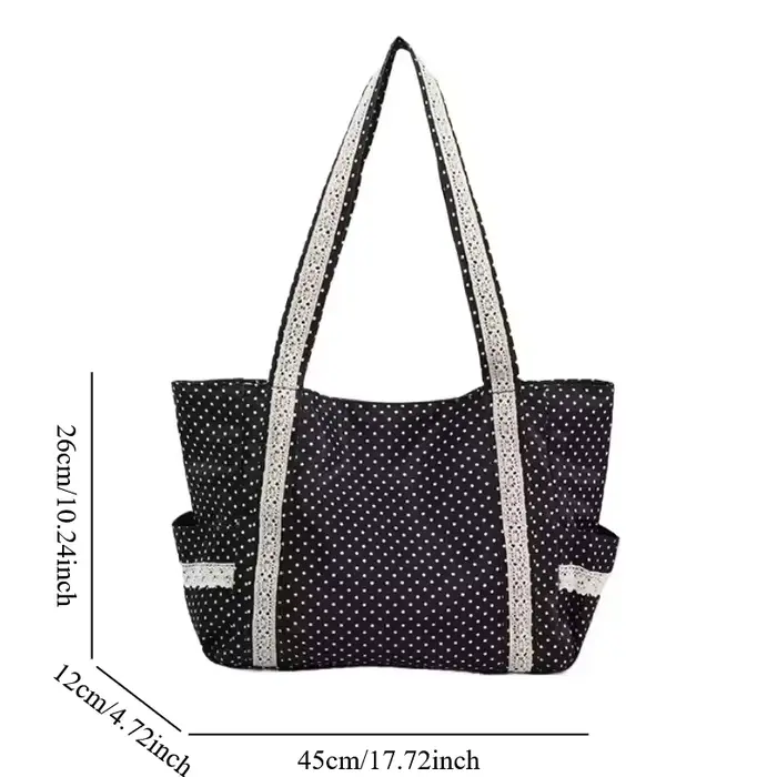 Sac à bandoulière coréen à pois pour femmes