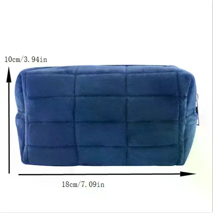 Trousse de maquillage en fourrure mignonne pour femmes