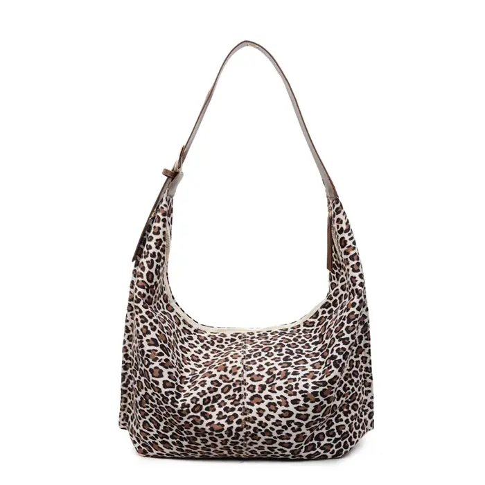 Faux daim léopard grande capacité sacs à bandoulière automne rétro polyvalent femmes sacs 2025 mode 