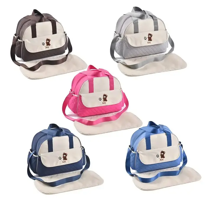 Sac à bandoulière créatif pour maman, motif ours, grande capacité, résistant à l'usure, sac à couches Portable