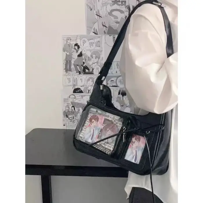 Sacs Ida transparents pour femmes, sacs à bandoulière japonais pour étudiantes, sacs à main de styli