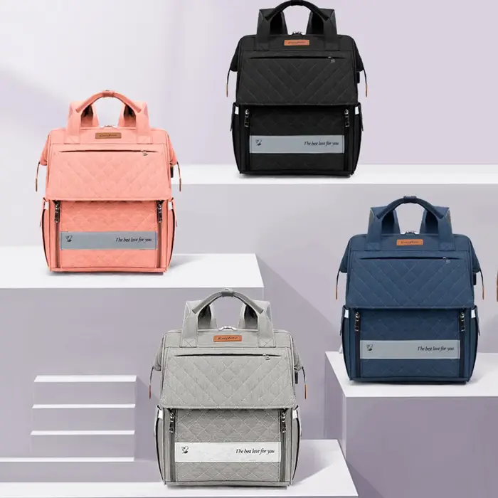 Sac de maternité nouvelle mode export-qualité USB pratique minimaliste léger voyage maman sac à couches grande capacité