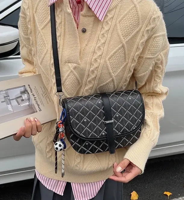 Sac à langer tendance : Sac à main de luxe vintage en cuir pour femme