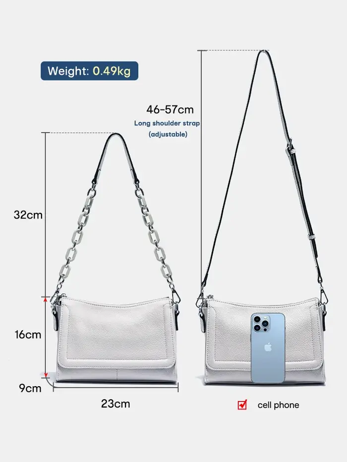 Zency – sacs à main en cuir souple avec chaîne bleue pour femmes, petit sac de luxe à poignée supéri