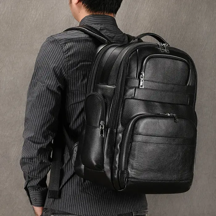 Sac de voyage en cuir double couche pour homme
