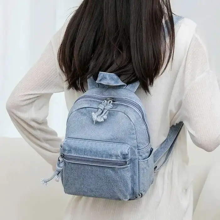 Sac à dos en denim personnalisé pour femme