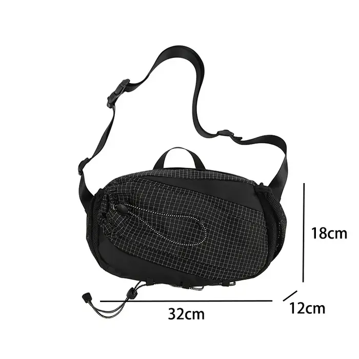 Sac bandoulière léger en nylon à carreaux, petit sac de sport décontracté et polyvalent, nouvelle mo
