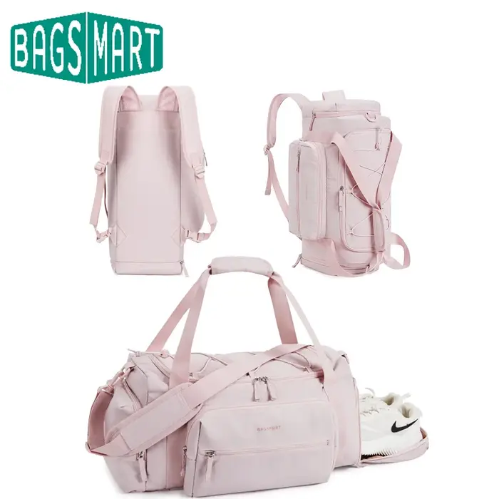 BAGSMART-Sac de sport léger avec compartiment à chaussures pour femme, sacs de sport étanches, bagage à main de voyage, rangement, 30L, 4 en 1