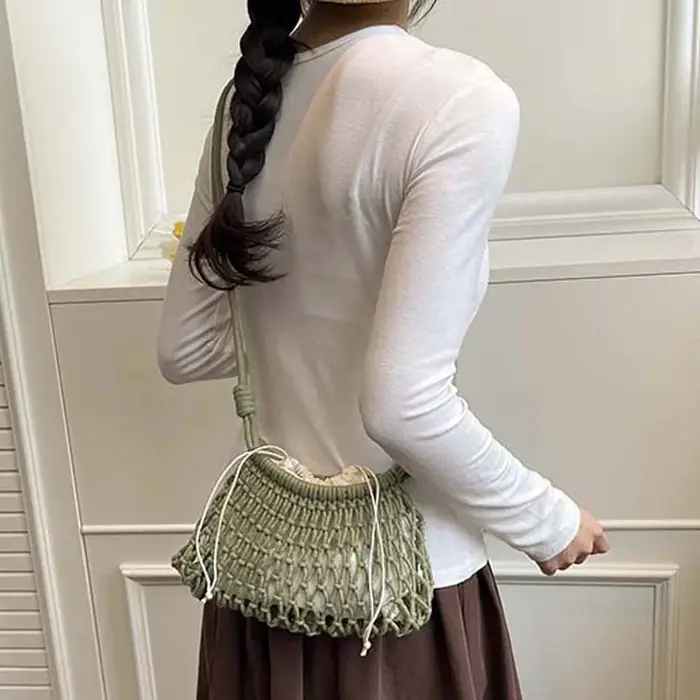 Sac à bandoulière en crochet grande capacité