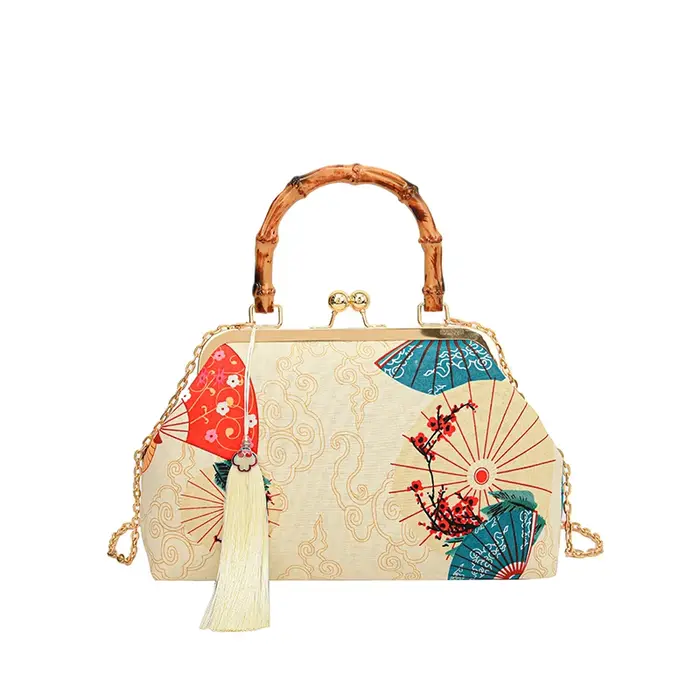 Mini sac à main en bambou brodé pour femme, sac à bandoulière, sac à main, cartable, designer, luxe,