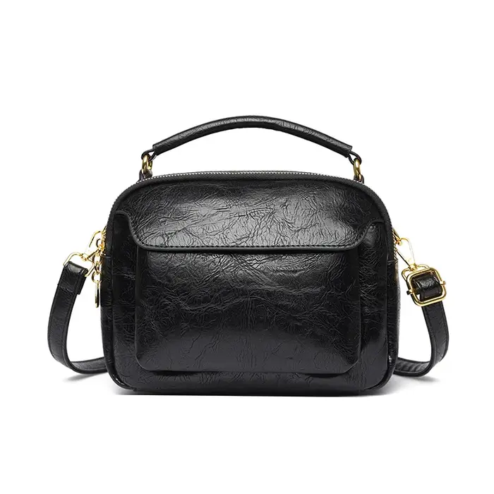 Vintage huile cire dames femmes épaule sacs à bandoulière de haute qualité femme Sac fourre-tout con