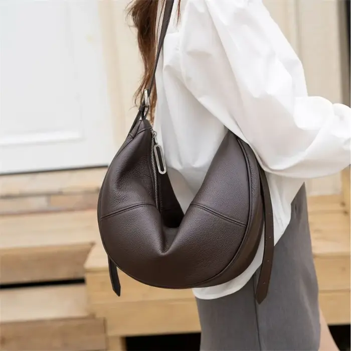 Sacs Hobo en cuir véritable BURMINSA pour femmes