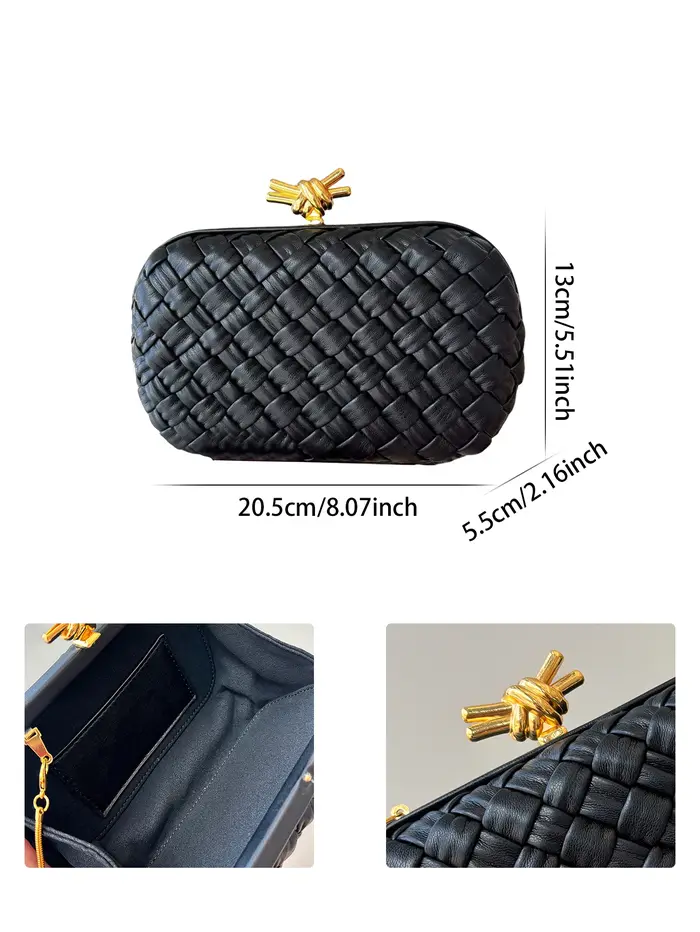 2025 mode nouvelles dames pochette haut sens niche design tissé sac élégant dîner pochette épaule en