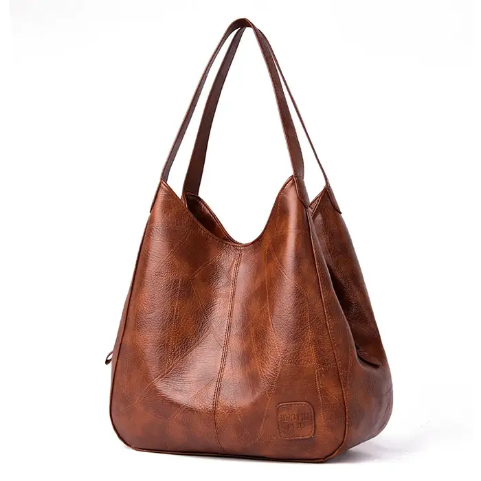 Grand sac fourre-tout en cuir souple