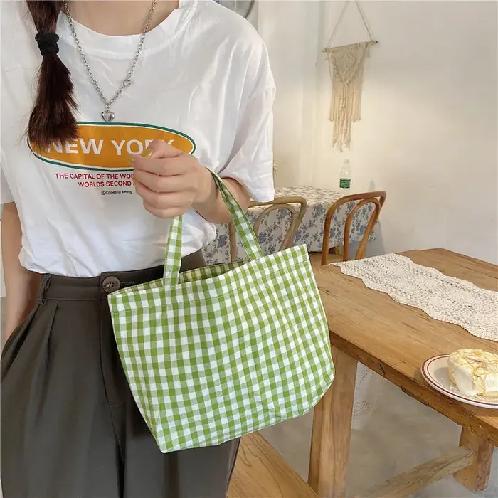 Sac à déjeuner Bento Portable en coton pour femmes