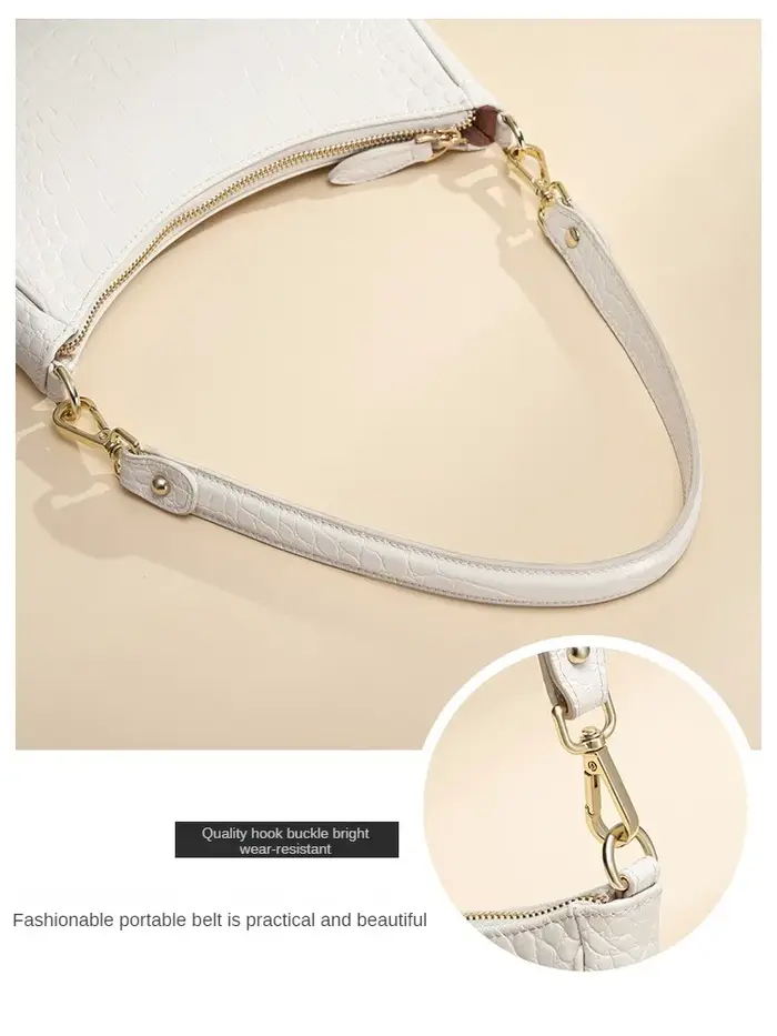 Sac sous les bras en cuir véritable pour femme