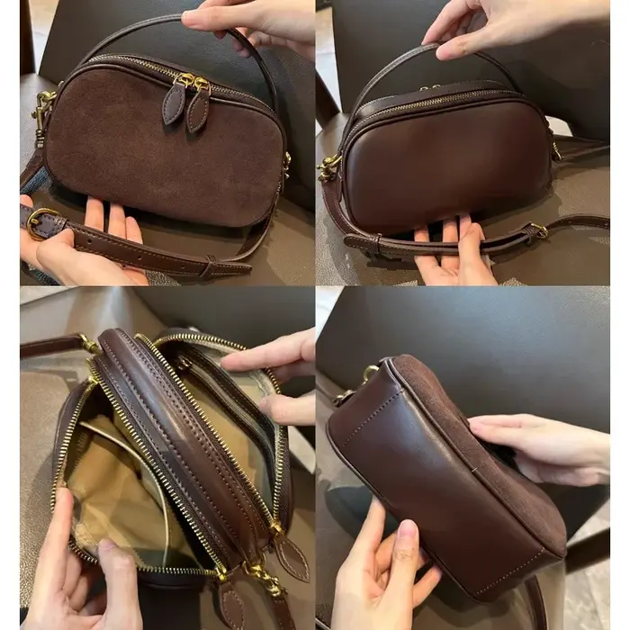 Sac à bandoulière en cuir véritable de vache pour femmes