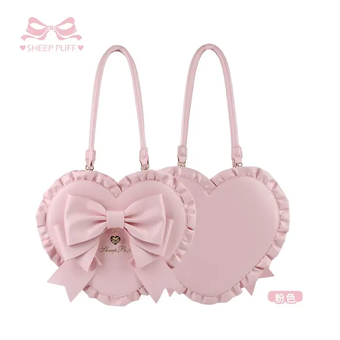 Sac Lolita Original 2026 Nouveau Sac à Bandoulière Unique avec Nœud Cœur et Dentelle, Sac Princesse
