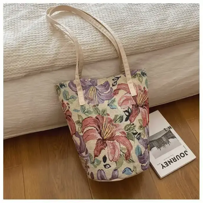 Sac à main imprimé Vintage avec fleur