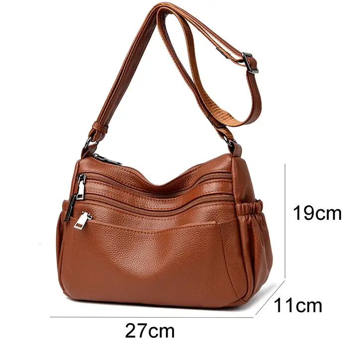 Sac à bandoulière plissé rétro pour femmes