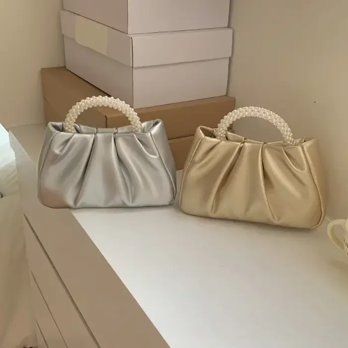 Mode perle poignée femmes dîner pochette sac à main sacs
