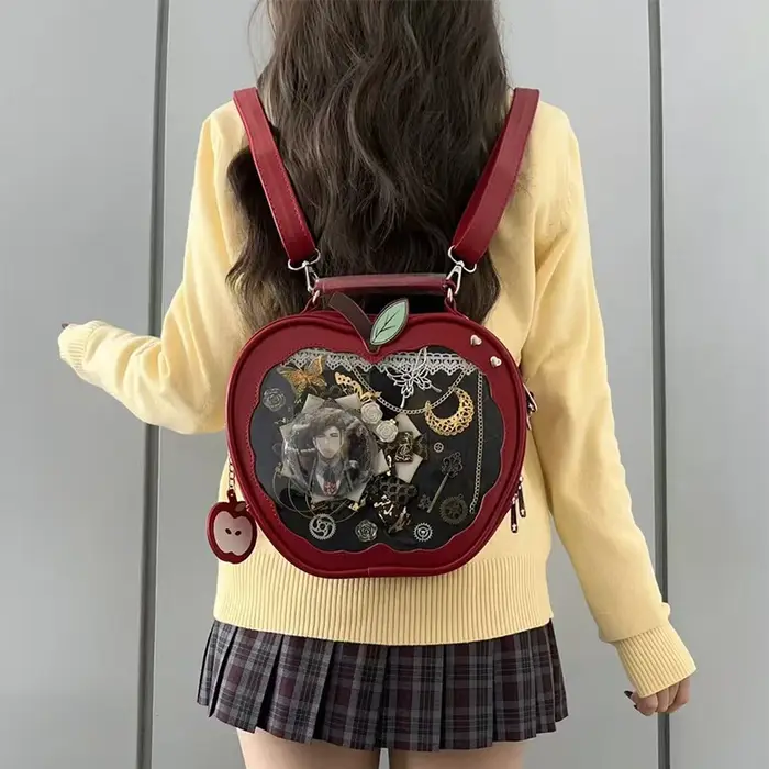 Doux filles sac à dos nouveau mignon pomme forme Itabag Niche Design poche bandoulière mode offre spéciale Transparent poupée sacs de loisirs
