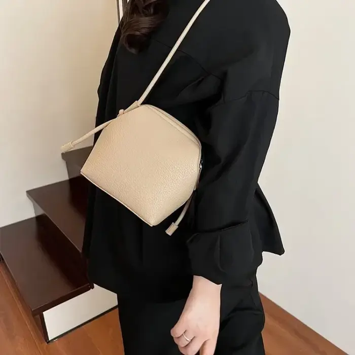 Sac à bandoulière en cuir vintage tendance pour femme