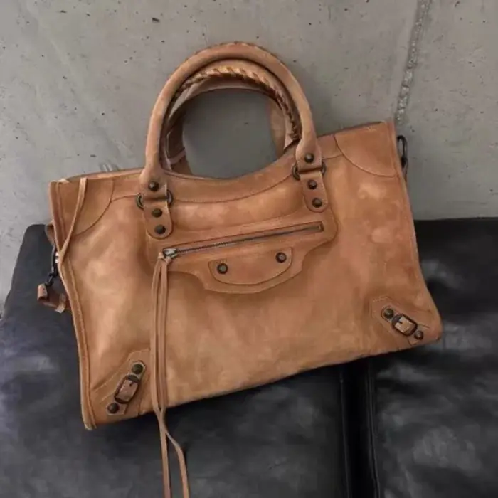 Sac en daim vintage tendance, design unisexe, sac à main décontracté polyvalent, sac bandoulière pou