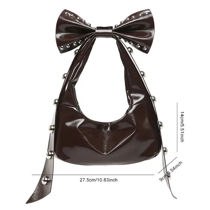 Sac à main clouté en cuir PU pour femme