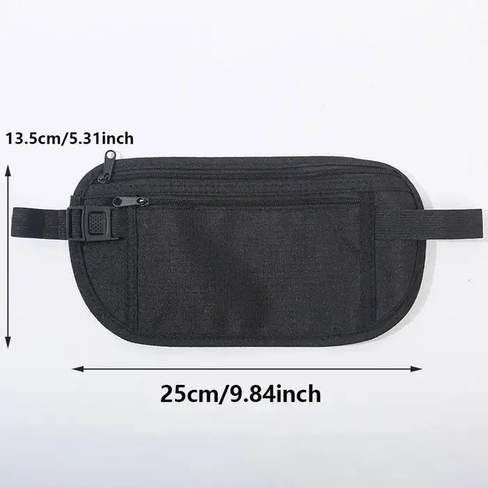 Sacs de taille de voyage pochette pour passeport argent portefeuille de sécurité caché hommes femmes Sport sac de