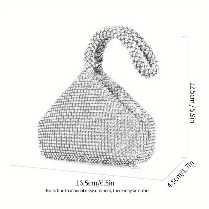 Mini pochette à strass scintillants