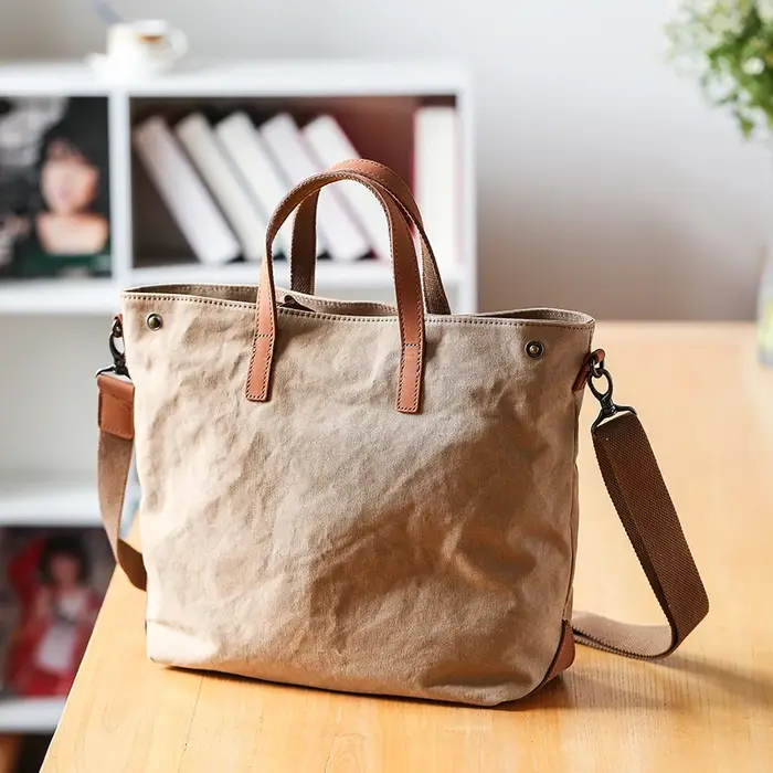 Sac messager fourre-tout en toile pour hommes et femmes, sac à main de voyage de grande capacité, sa