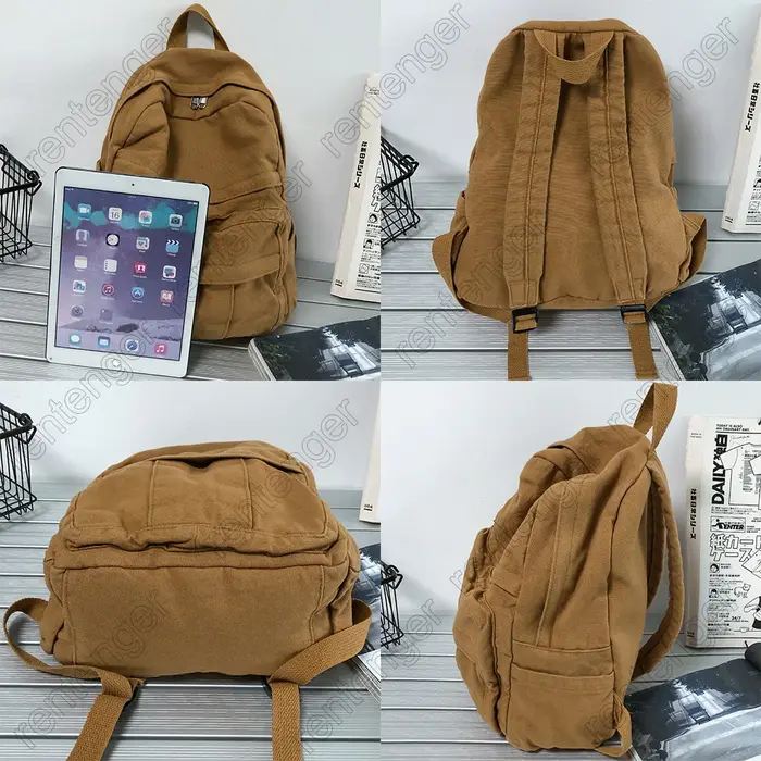 Sac à Dos d'École en Tissu Vintage pour Femme et Fille