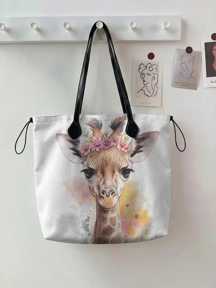 Sac à main imprimé girafe pour femme