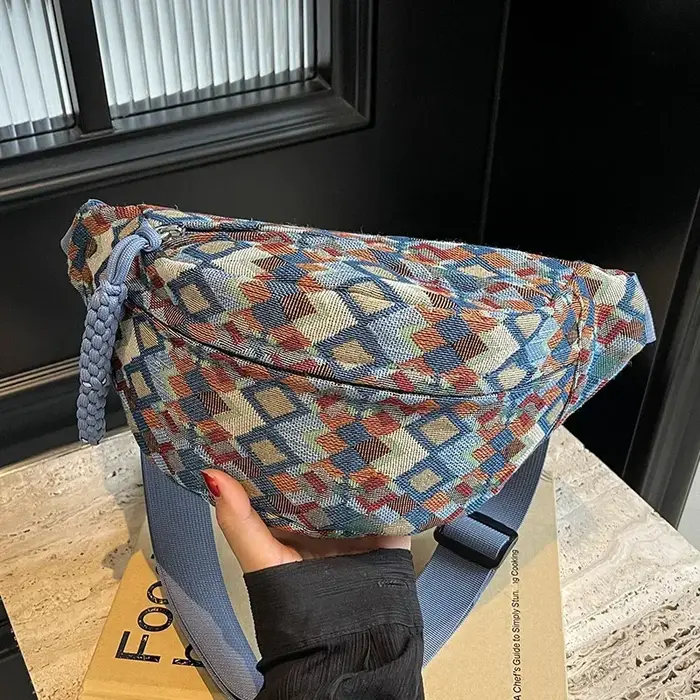 Bohême velours côtelé ceinture sacs pour femmes mode Fanny Pack femme banane taille sac hanche sac à