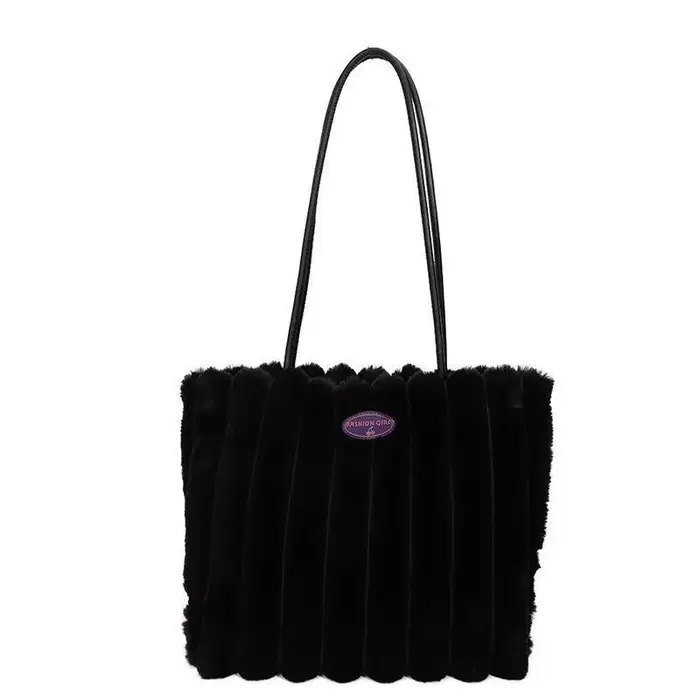 Sac fourre-tout en fausse fourrure pour femme