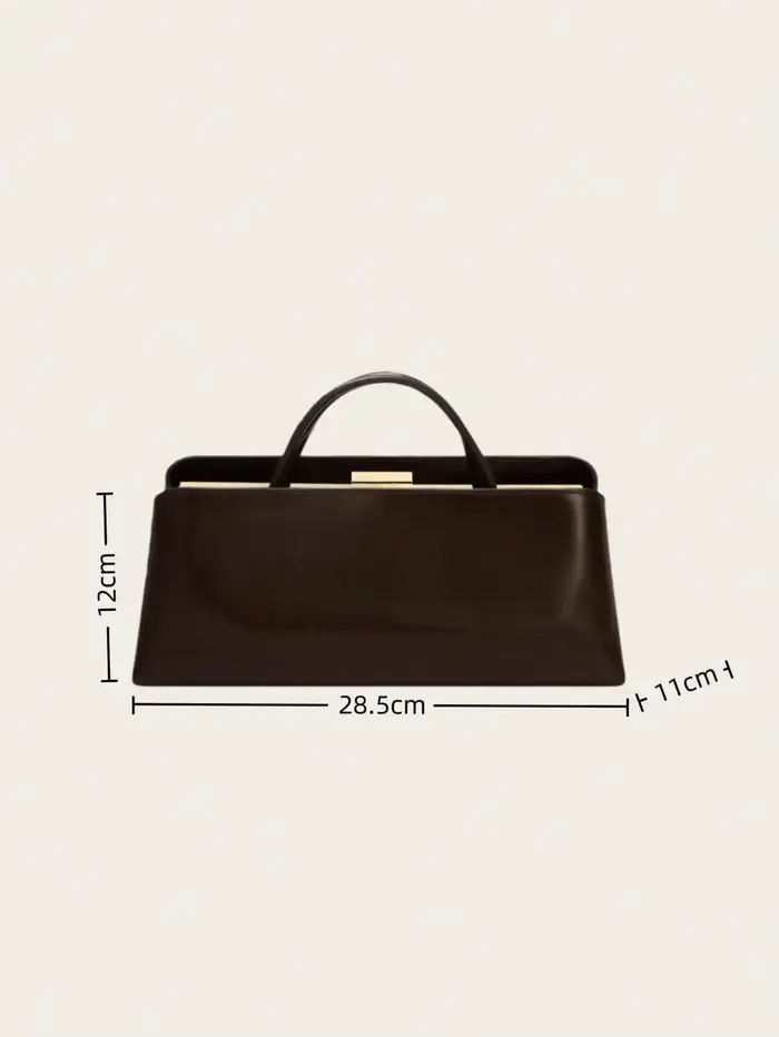 Femmes cadre fermoir pochette épaule baguette sac fourre-tout sac à main 2025 hiver nouveau polyvalent français sac café noir blanc cassé couleur