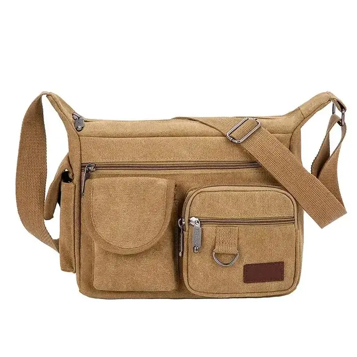 Nouveau Nouveau sac à bandoulière multi-poches sac de messager pour étudiant voyage sac casual