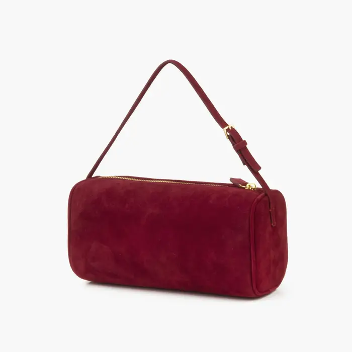 Matna-Petit sac à main en cuir suédé, sac à bandoulière en peau de mouton véritable rouge, initié à 